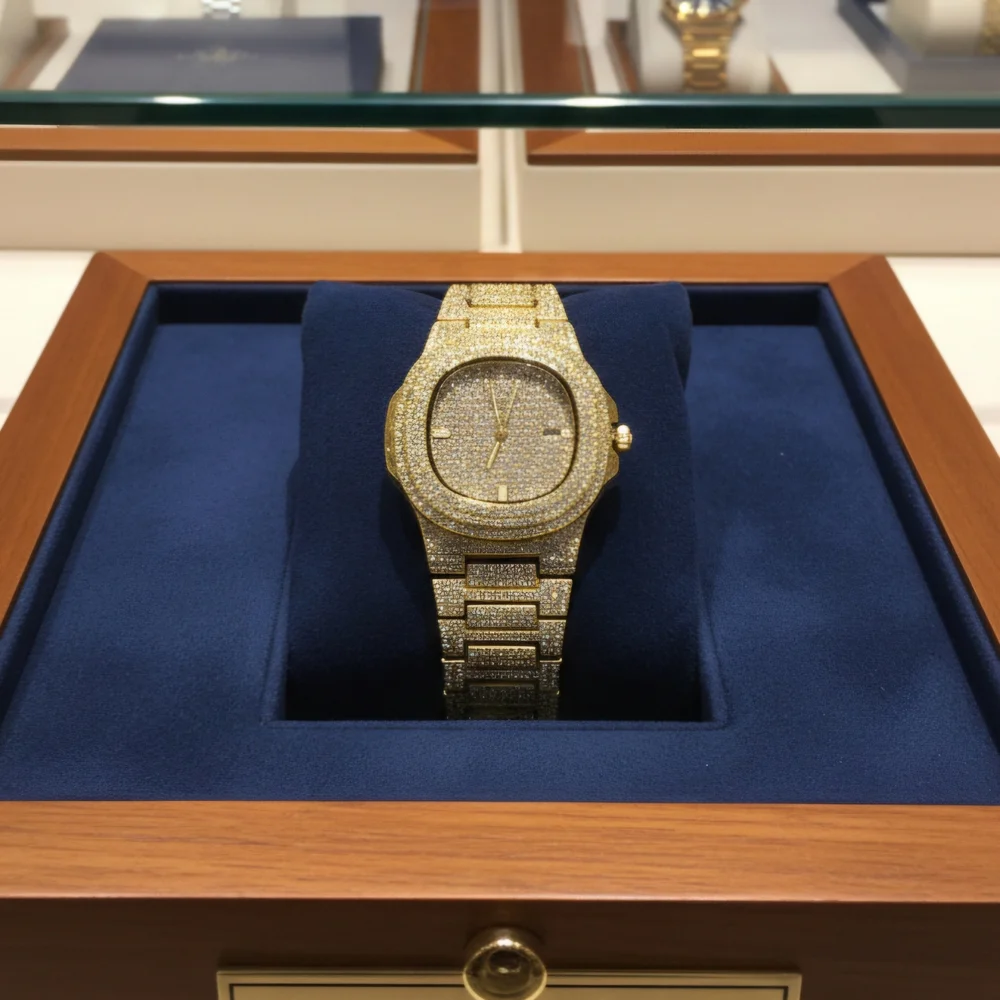 Iced Gold Watch